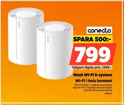 Power Conecto mesh wi-fi 6-system wi-fi i hela hemmet erbjuda