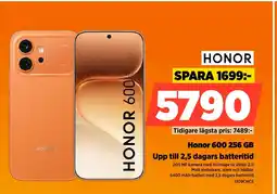 Power HONOR Honor 600 256 GB Upp till 2,5 dagars batteritid erbjuda