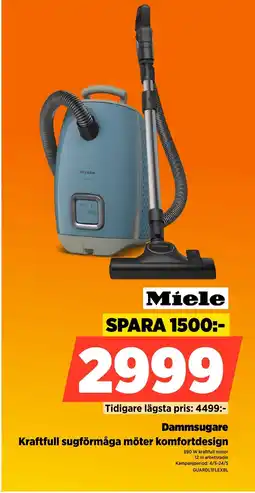 Power Miele dammsugare kraftfull sugförmåga möter komfortdesign erbjuda