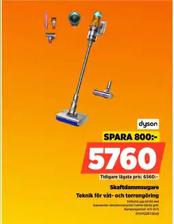 Power Dyson skaftdammsugare teknik för våt- och torrengöring erbjuda