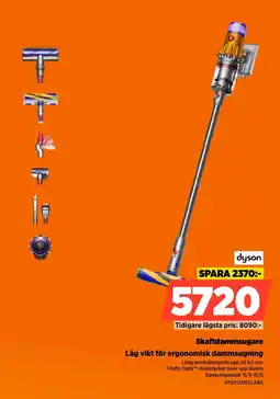 Power Dyson skaftdammsugare låg vikt för ergonomisk dammsugning erbjuda