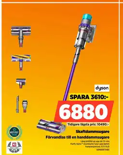 Power Dyson skaftdammsugare förvandlas till en handdammsugare erbjuda