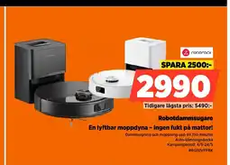 Power Robotdammsugare En lyftbar moppdyna - ingen fukt på mattor! Dammsugning och moppning upp till 150 minuter erbjuda