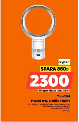 Power dyson Tornfläkt Mycket tyst, bladlös kylning erbjuda