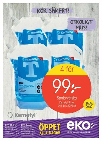 EKO Kemetyl Spolarvätska erbjuda