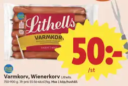ICA Nära Lithells Varmkorv, Wienerkorv erbjuda