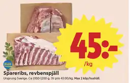 ICA Nära Spareribs, revbenspjäll erbjuda
