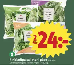 ICA Nära ICA Finbladiga sallater i påse erbjuda