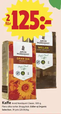 ICA Nära Arvid Nordquist Kaffe erbjuda