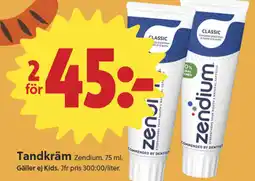 ICA Nära Zendium Tandkräm erbjuda