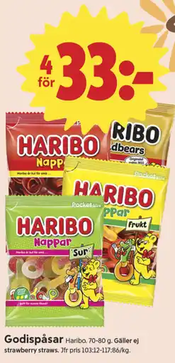 ICA Nära Haribo Godispåsar erbjuda