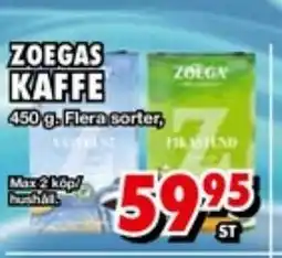 Priso Hemköp Zoegas kaffe erbjuda