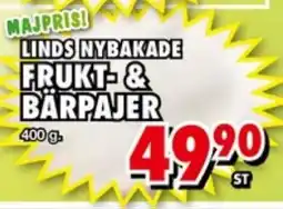 Priso Hemköp Linds Nybakade frukt- & barpajer erbjuda