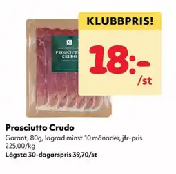 Priso Hemköp Garant Prosciutto Crudo erbjuda