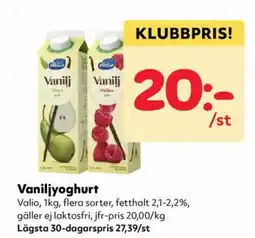 Priso Hemköp Valio Vaniljyoghurt erbjuda
