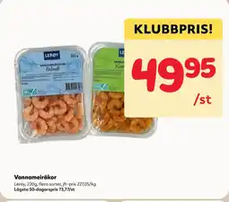 Priso Hemköp Leröy Vannameiräkor erbjuda