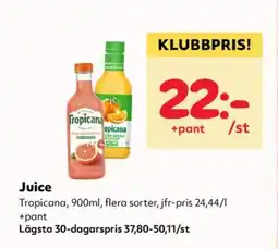 Priso Hemköp Tropicana Juice erbjuda