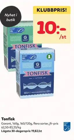 Priso Hemköp Garant Tonfisk erbjuda