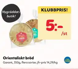 Priso Hemköp Garant Orientaliskt bröd erbjuda