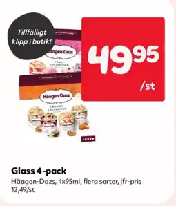 Priso Hemköp Häagen-Dazs Glass 4-pack erbjuda