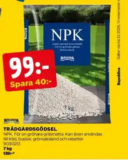 Jem&Fix Trädgårdsgödsel erbjuda