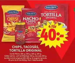 Apotek Hjärtat Santa Maria Chips, tacosås, tortilla originál erbjuda