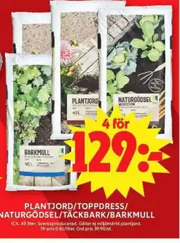 Apotek Hjärtat ICA Plantjord/toppdress/ naturgödsel/täckbark/barkmull erbjuda