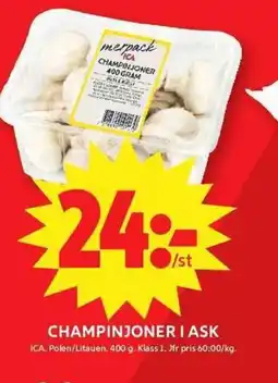 Apotek Hjärtat ICA Champinjoner i ask erbjuda
