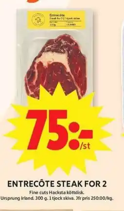 Apotek Hjärtat Entrecôte steak for 2 erbjuda
