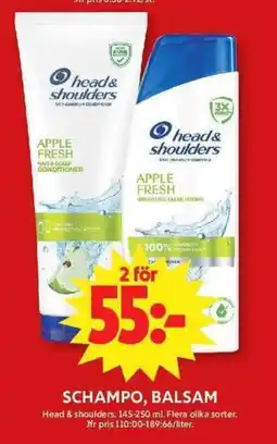 Apotek Hjärtat Head& shoulders Schampo, balsam erbjuda