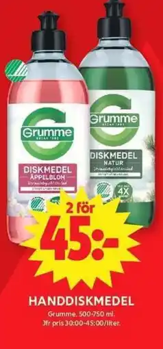 Apotek Hjärtat Grumme Handdiskmedel erbjuda