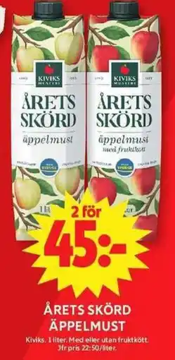 Apotek Hjärtat Kiviks Årets skörd äppelmust erbjuda