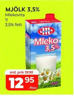 Matrix Butikerna Mlekovita Mjölk 3,5% erbjuda