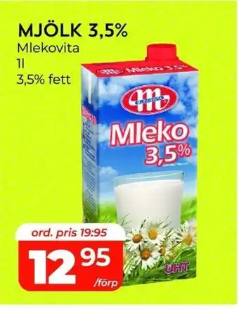 Matrix Butikerna Mlekovita Mjölk 3,5% erbjuda