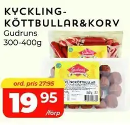 Matrix Butikerna Gudruns Kyckling- köttbullar&korv erbjuda