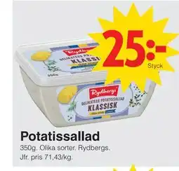 Matöppet Potatissallad erbjuda