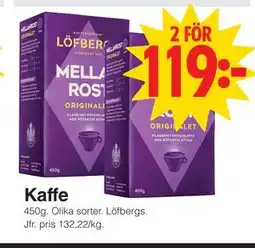 Matöppet Kaffe erbjuda