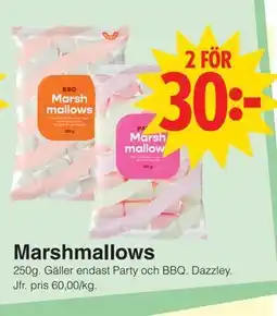 Matöppet Marshmallows erbjuda