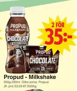 Matöppet Propud - Milkshake erbjuda