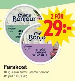 Matöppet Färskost erbjuda