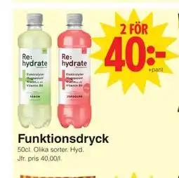 Matöppet Funktionsdryck erbjuda