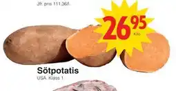 Matöppet Sötpotatis erbjuda
