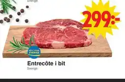 Matöppet Entrecôte i bit erbjuda