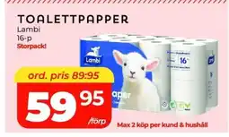Matrix Butikerna Lambi Toalettpapper erbjuda