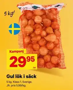City Gross Gul lök i säck erbjuda