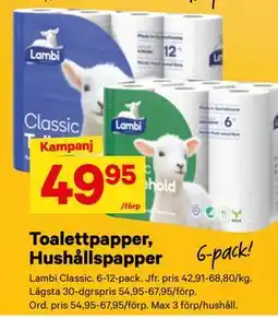 City Gross Toalettpapper, Hushållspapper erbjuda