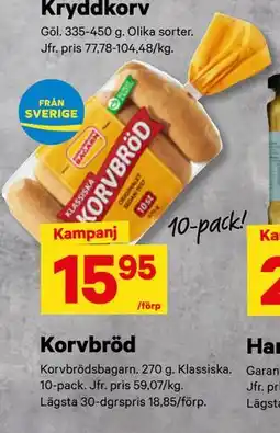 City Gross Korvbröd erbjuda