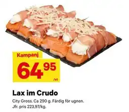 City Gross Lax im Crudo erbjuda