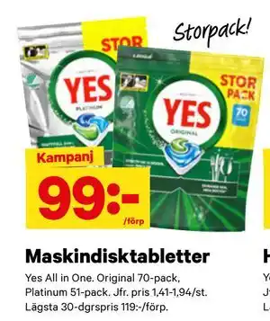 City Gross Maskindisktabletter erbjuda