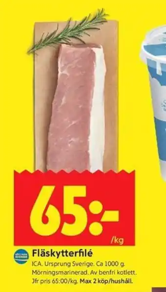 ICA Kvantum Fläskytterfilé erbjuda
